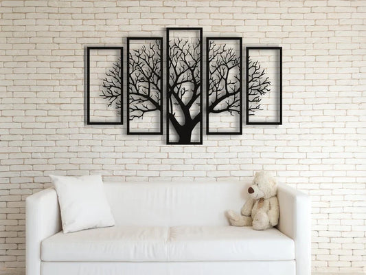 5 Frame Tree Panel For Wall Decor
